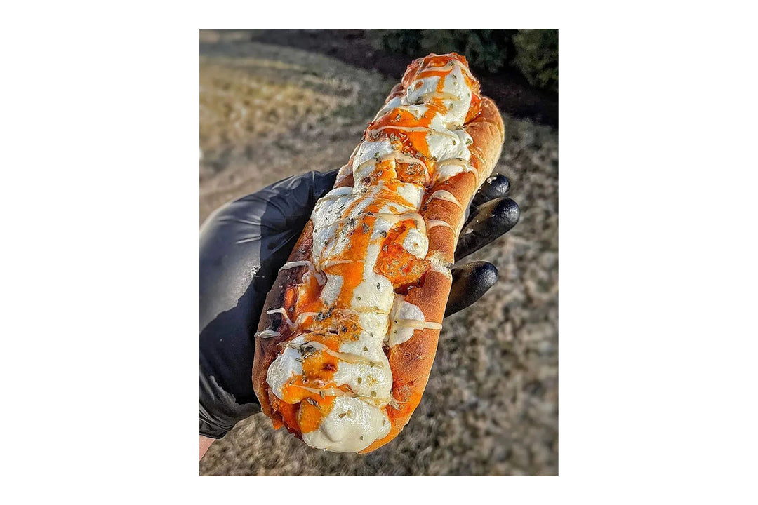 Buffalo Chicken Meatball Grinder with Terrapin Ridge Farms Jalapeño Aioli Buffalo Chicken Meatball Grinder with Terrapin Ridge Farms Jalapeño Aioli